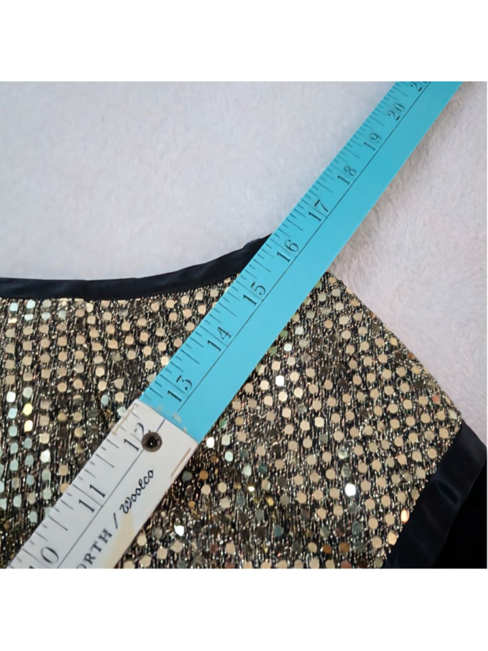 Fiesta Vintage Y2K 90s 00s Asian-inspired Black Gold Dress - Medium - Deadstock - Picture 7 of 8